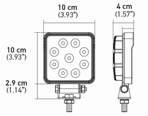 FARO LED CUADRADO Valuefit S1000 - 12/24V - 1500lm