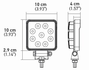 FARO LED CUADRADO Valuefit S1000 - 12/24V - 1500lm