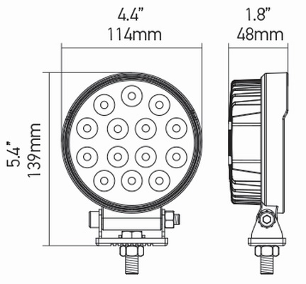 FARO LED REDONDO - Valuefit R1000 - 12/24V - 2200lm