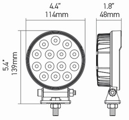 FARO LED REDONDO  - Valuefit R1000 - 12/24V - 2200lm