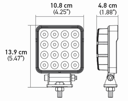 FARO LED CUADRADO Valuefit S2000 - 24/12V – 2500lm