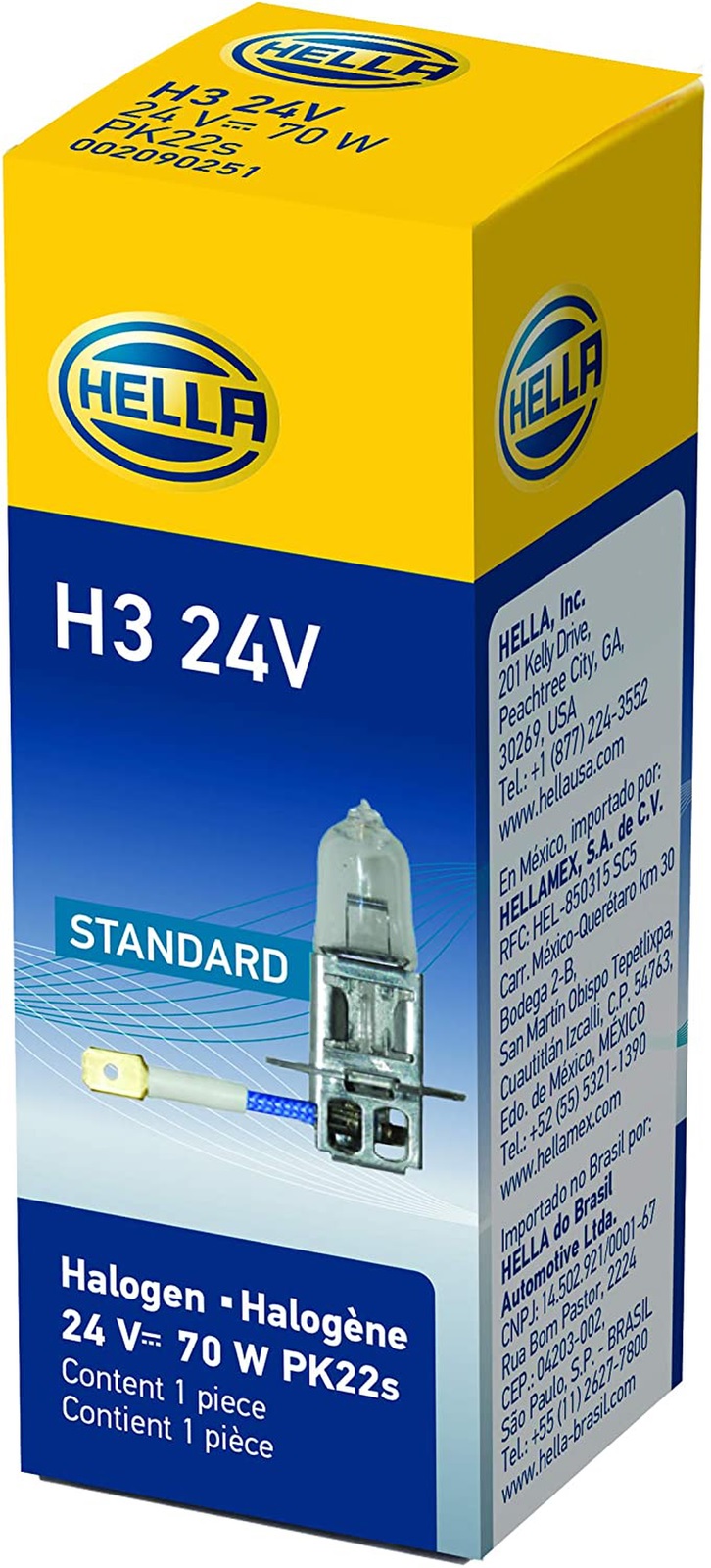 178555241 LAMPARA HELLA HALOGENA H3 24V 70W