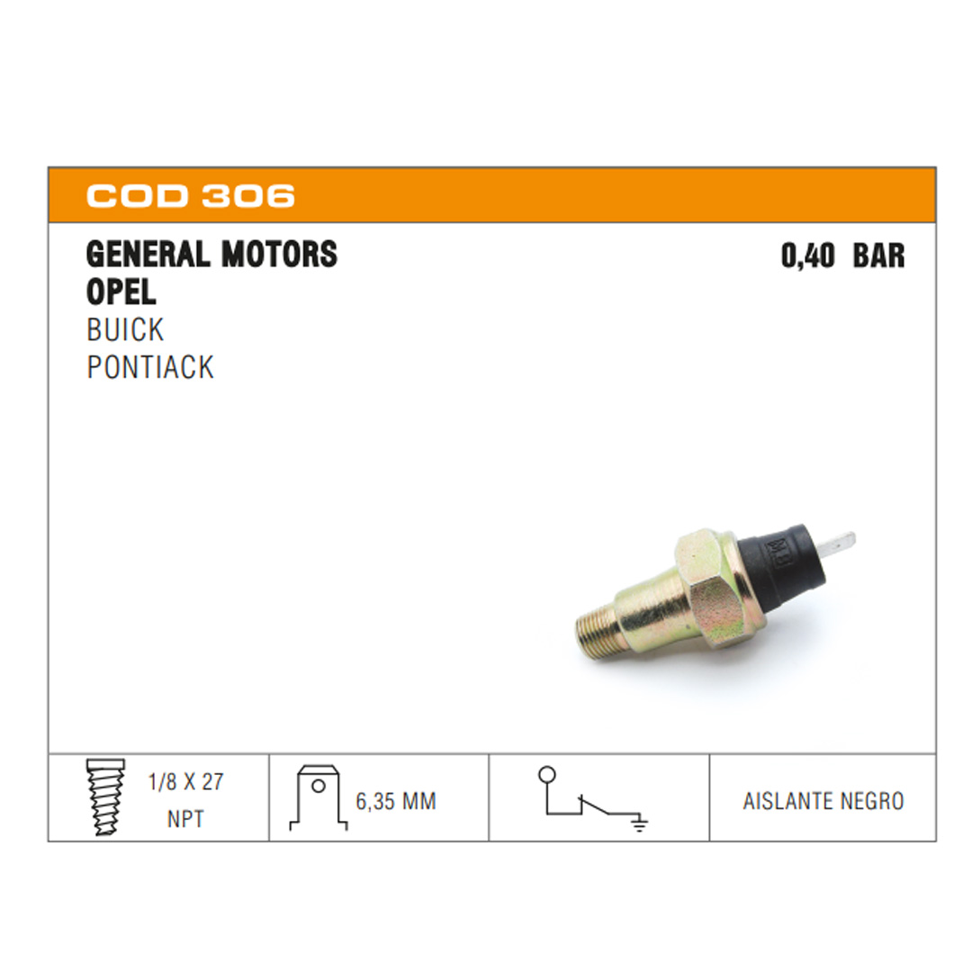 INTERRUPTOR DE PRESION DE ACEITE CHEVROLET