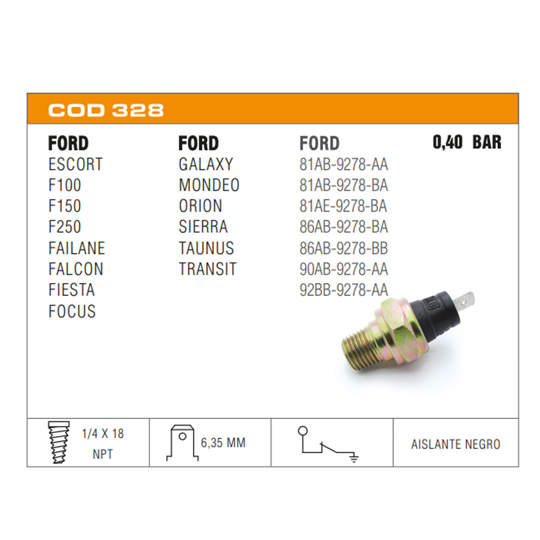INTERRUPTOR DE PRESION DE ACEITE FORD 