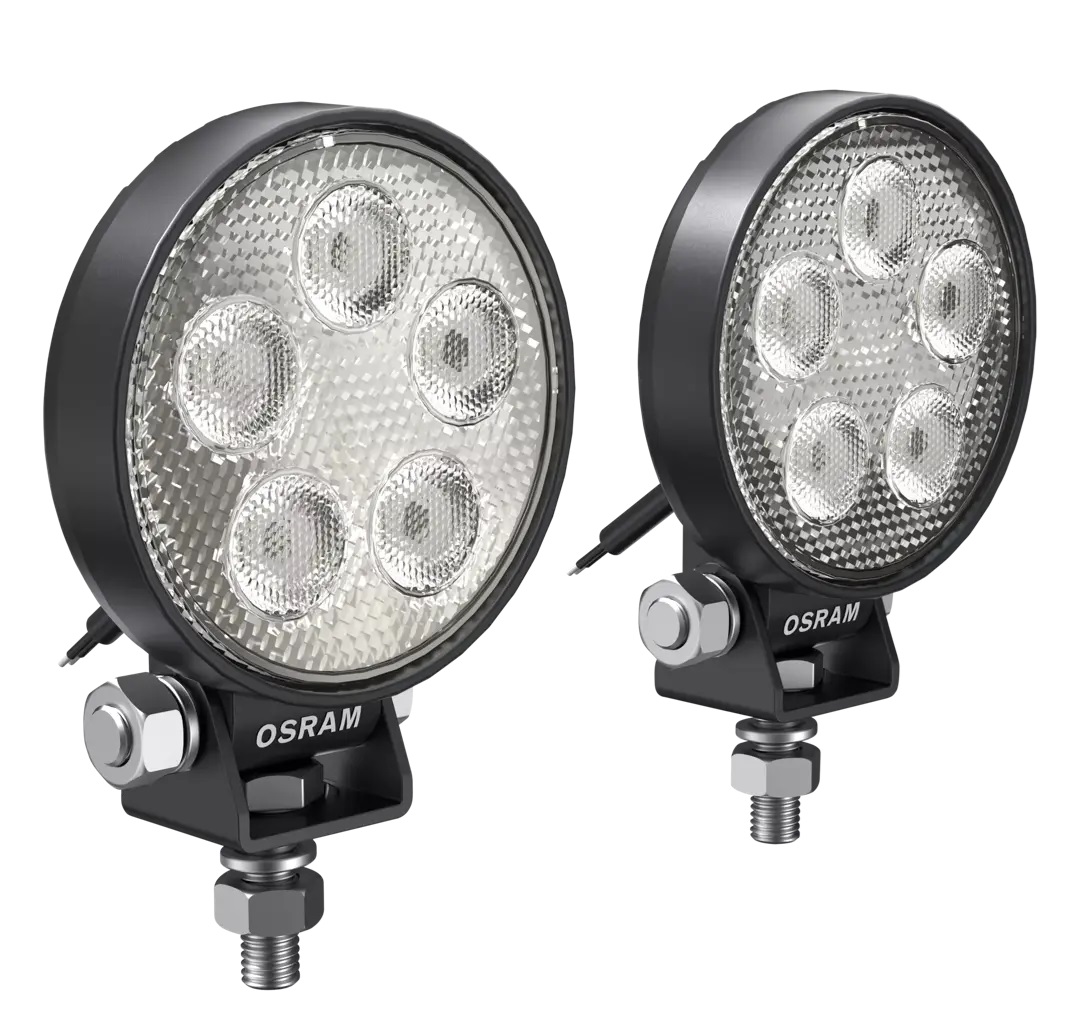 LEDWL102-SP JUEGO FAROS CON LEDS REDONDO 75 MM Ø (ROUND) 5 LED CON HAZ DE LUZ CONCENTRADO