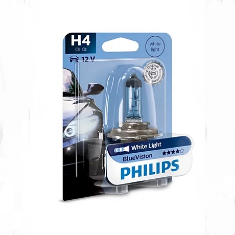 LAMPARA HALOGENA BLUE VISION H4 12342 BV+ 12V 60/55W 