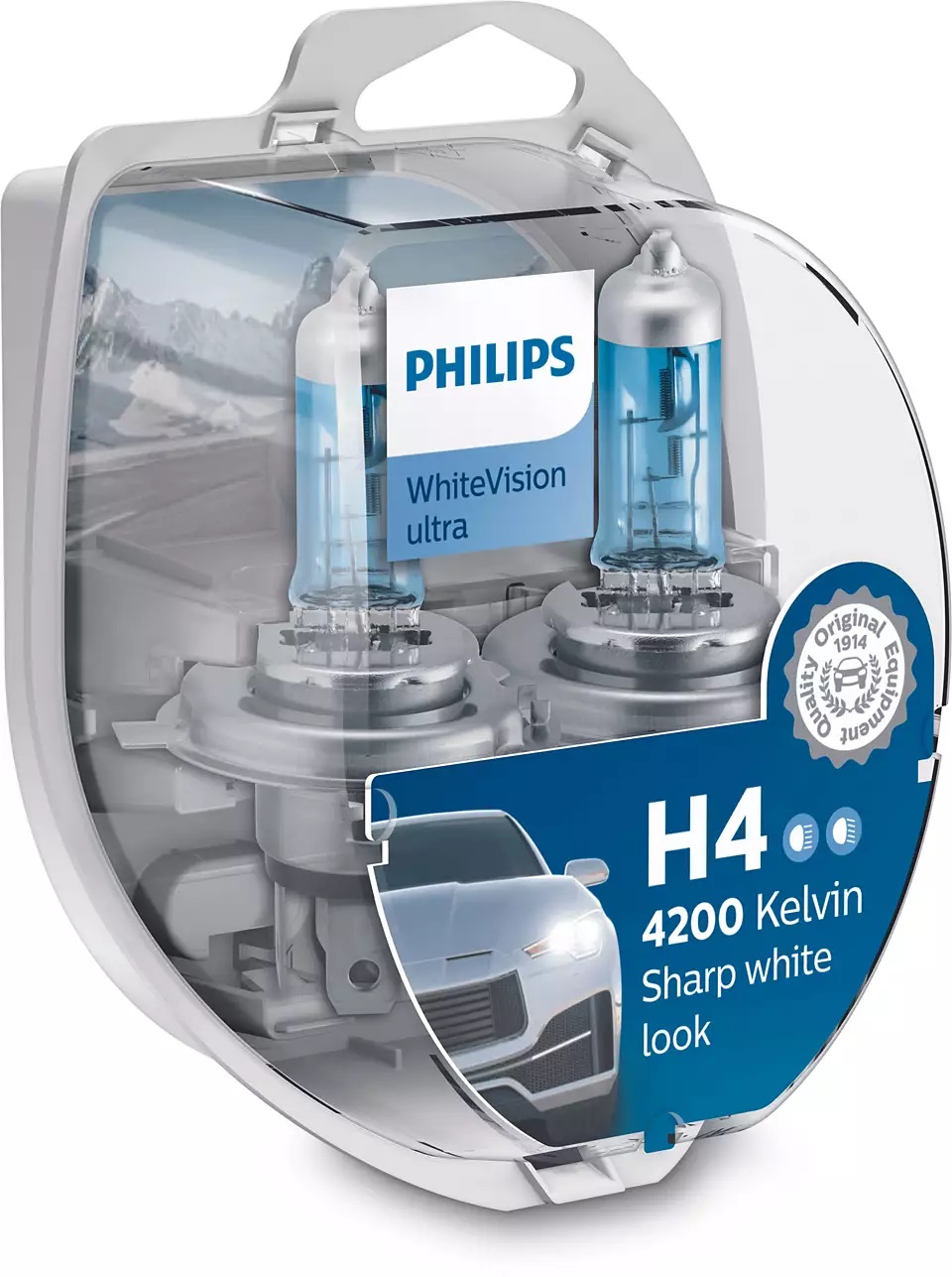JUEGO DE LAMPARAS HALOGENA WHITE VISION ULTRA H4/W5W 12342 12V
