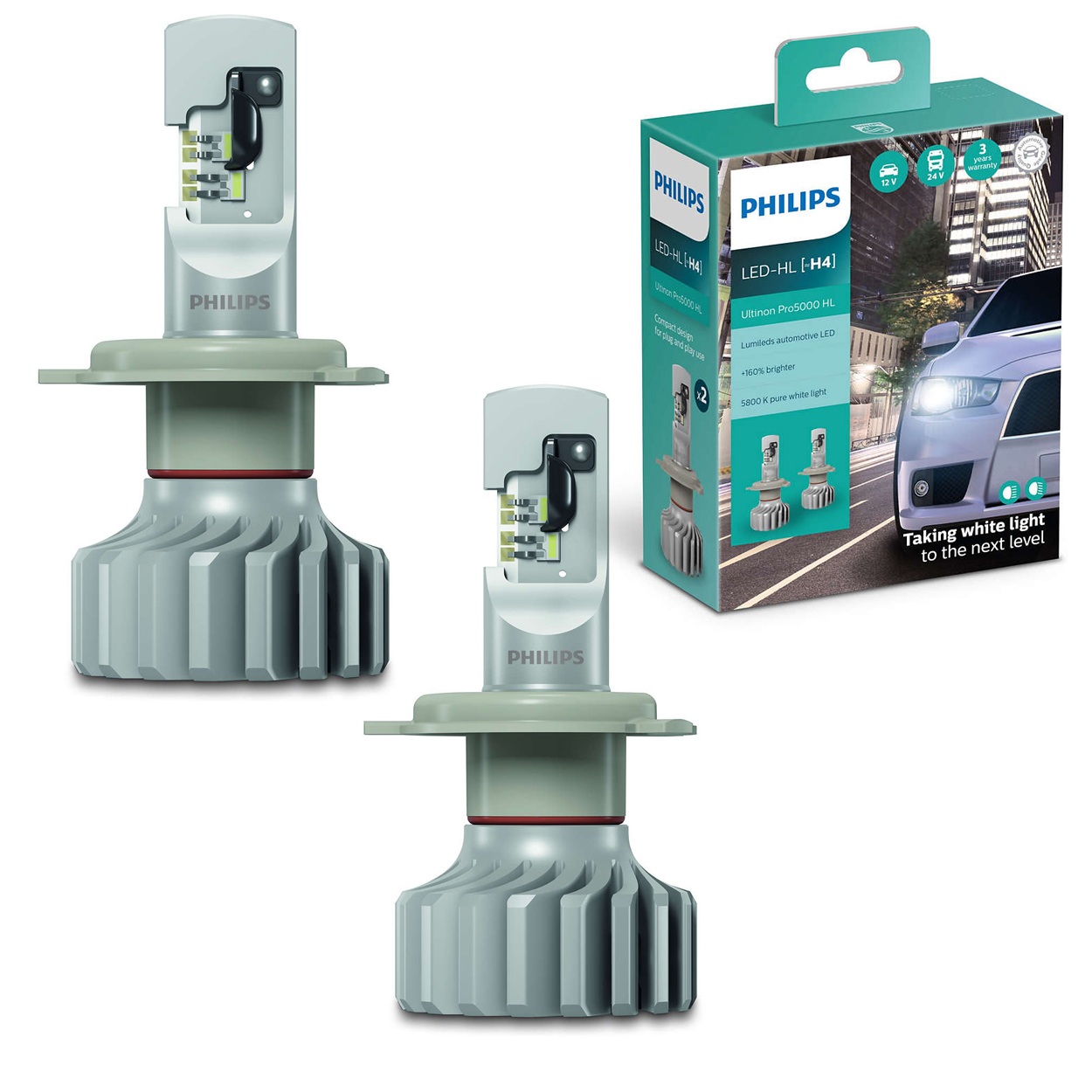 JUEGO DE LAMPARAS LED H4 11342 U50CW 12/24V. 15W